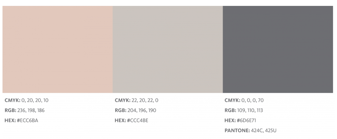 BabyBjörn pink, tan, and gray colors on online brand manual