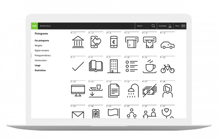 example of SEB pictogram library